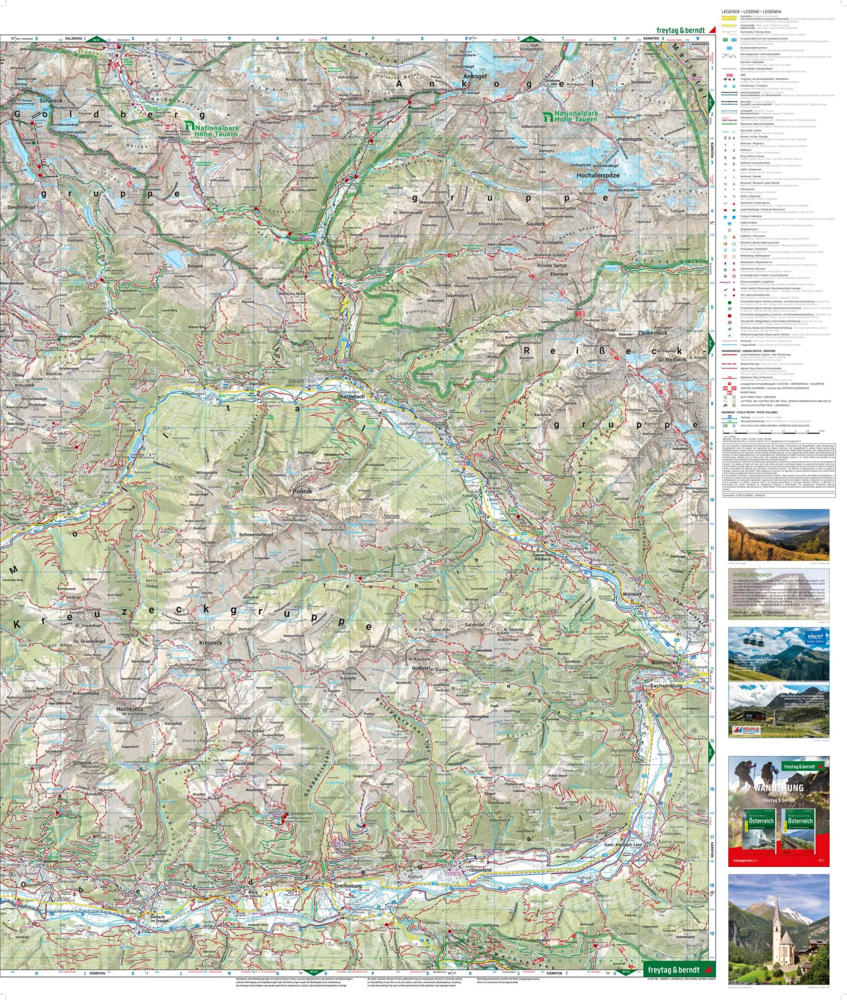 Bild: 9783707923452 | Mölltal, Wander-, Rad- und Freizeitkarte 1:50.000, freytag &amp;...
