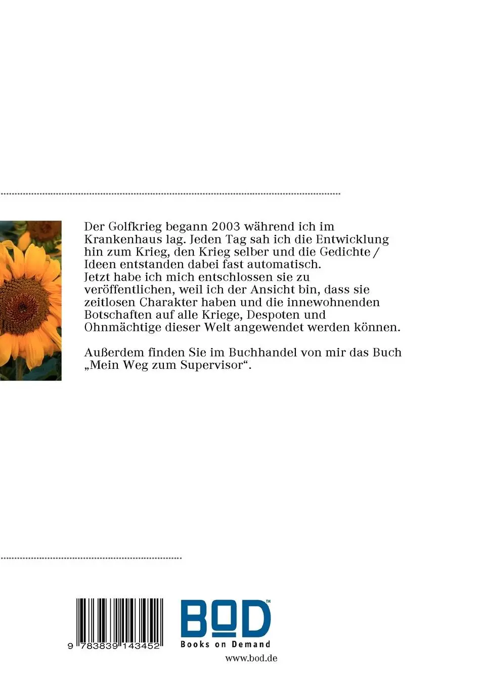 Rückseite: 9783839143452 | Was wirklich zählt ist Frieden! | Michael Steven | Taschenbuch | 2009