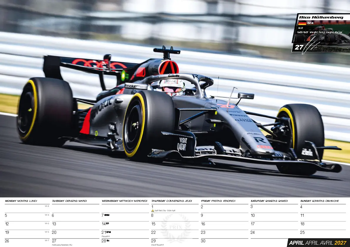Bild: 9798893613452 | Formel 1 Kalender 2027 | Lewis Hamilton (u. a.) | Kalender | 14 S.