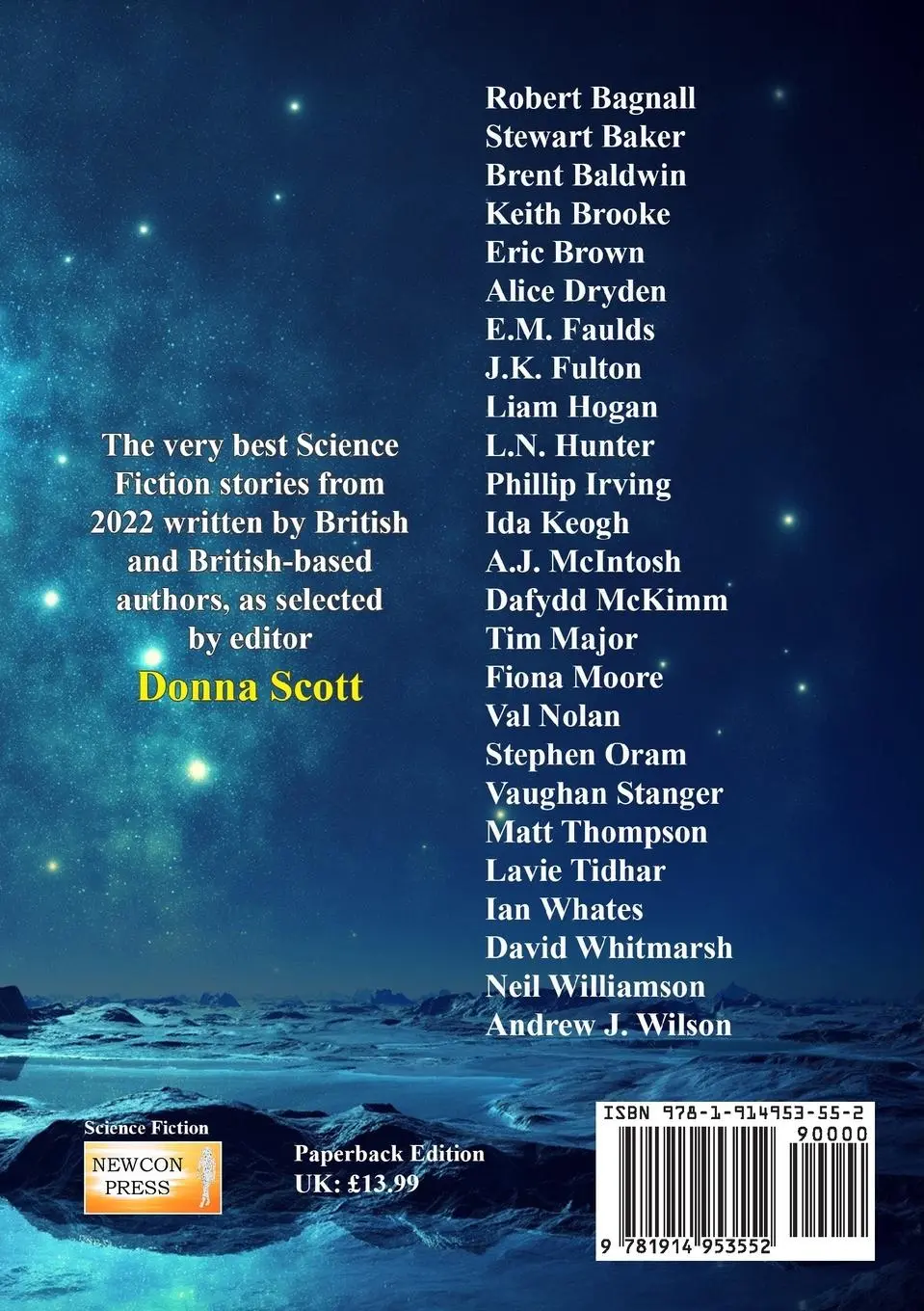 Rückseite: 9781914953552 | Best of British Science Fiction 2022 | Lavie Tidhar (u. a.) | Buch