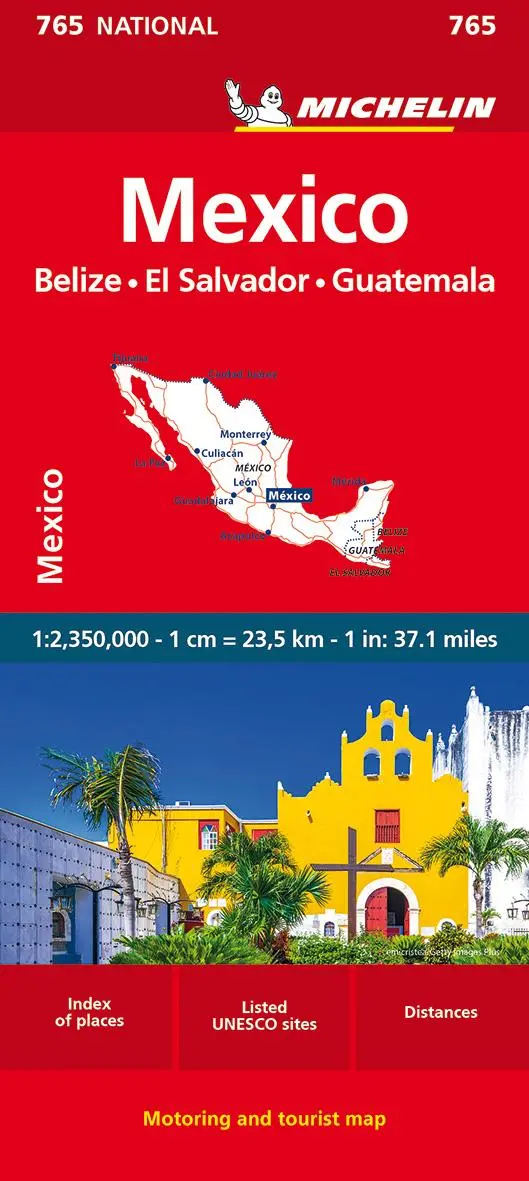 Cover: 9782067173552 | Michelin Mexiko | Straßen- und Tourismuskarte 1:2.350.000 | Michelin