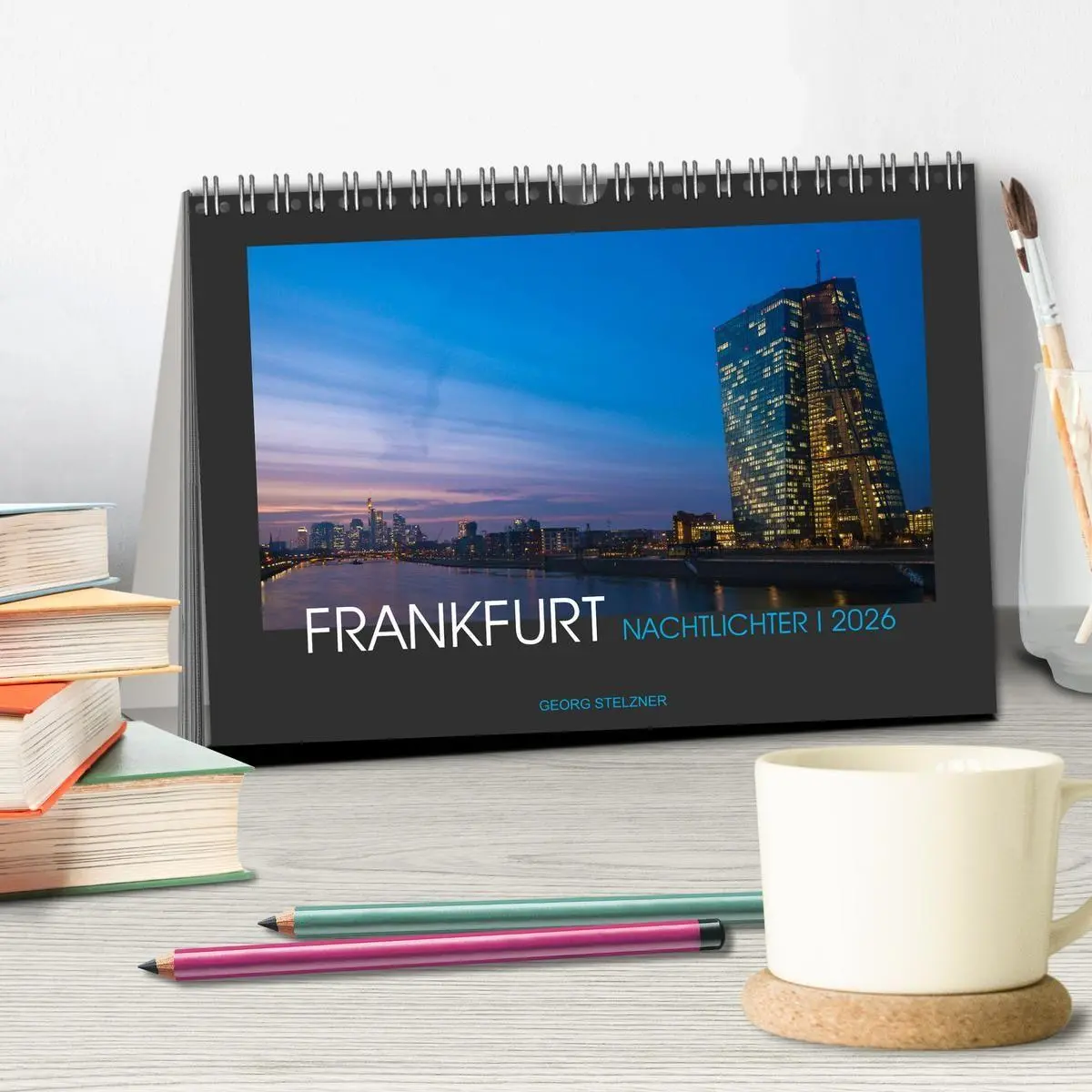 Bild: 9783457993552 | FRANKFURT - Nachtlichter 2026 (Tischkalender 2026 DIN A5 quer),...