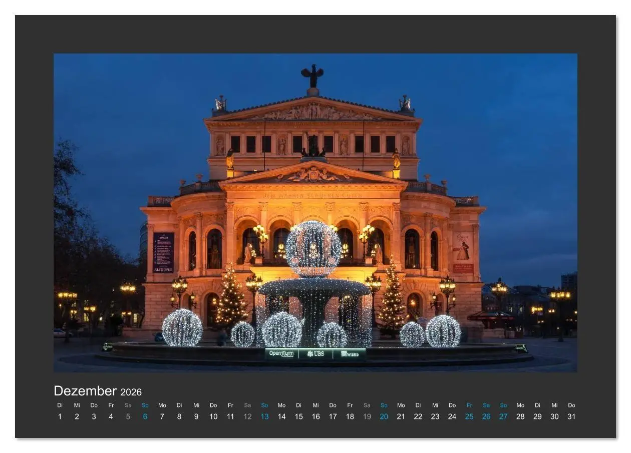 Bild: 9783457993552 | FRANKFURT - Nachtlichter 2026 (Tischkalender 2026 DIN A5 quer),...