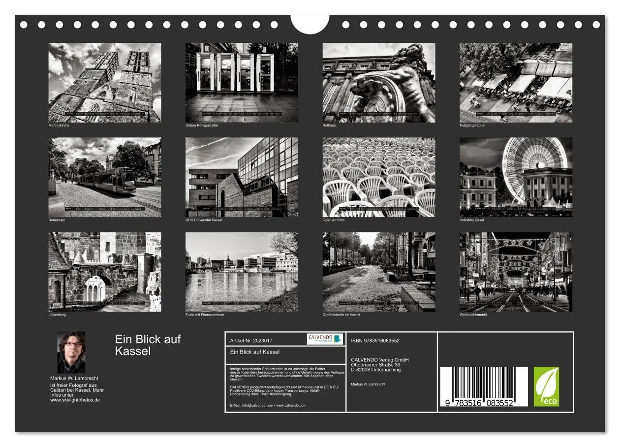 Bild: 9783516083552 | Ein Blick auf Kassel (Wandkalender 2026 DIN A4 quer), CALVENDO...