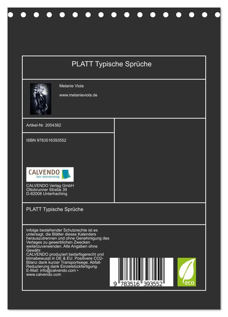 Bild: 9783516393552 | PLATT Typische Sprüche (Tischkalender 2026 DIN A5 hoch), CALVENDO...