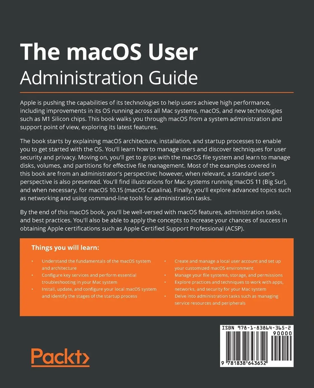 Rückseite: 9781838643652 | The macOS User Administration Guide | Herta Nava | Taschenbuch | 2021