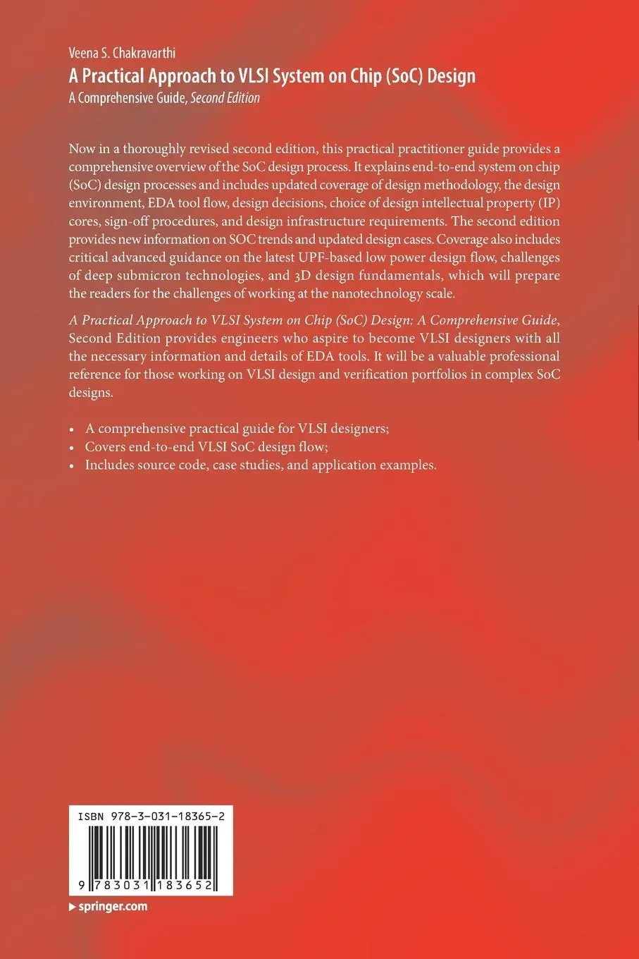 Rückseite: 9783031183652 | A Practical Approach to VLSI System on Chip (SoC) Design | Taschenbuch