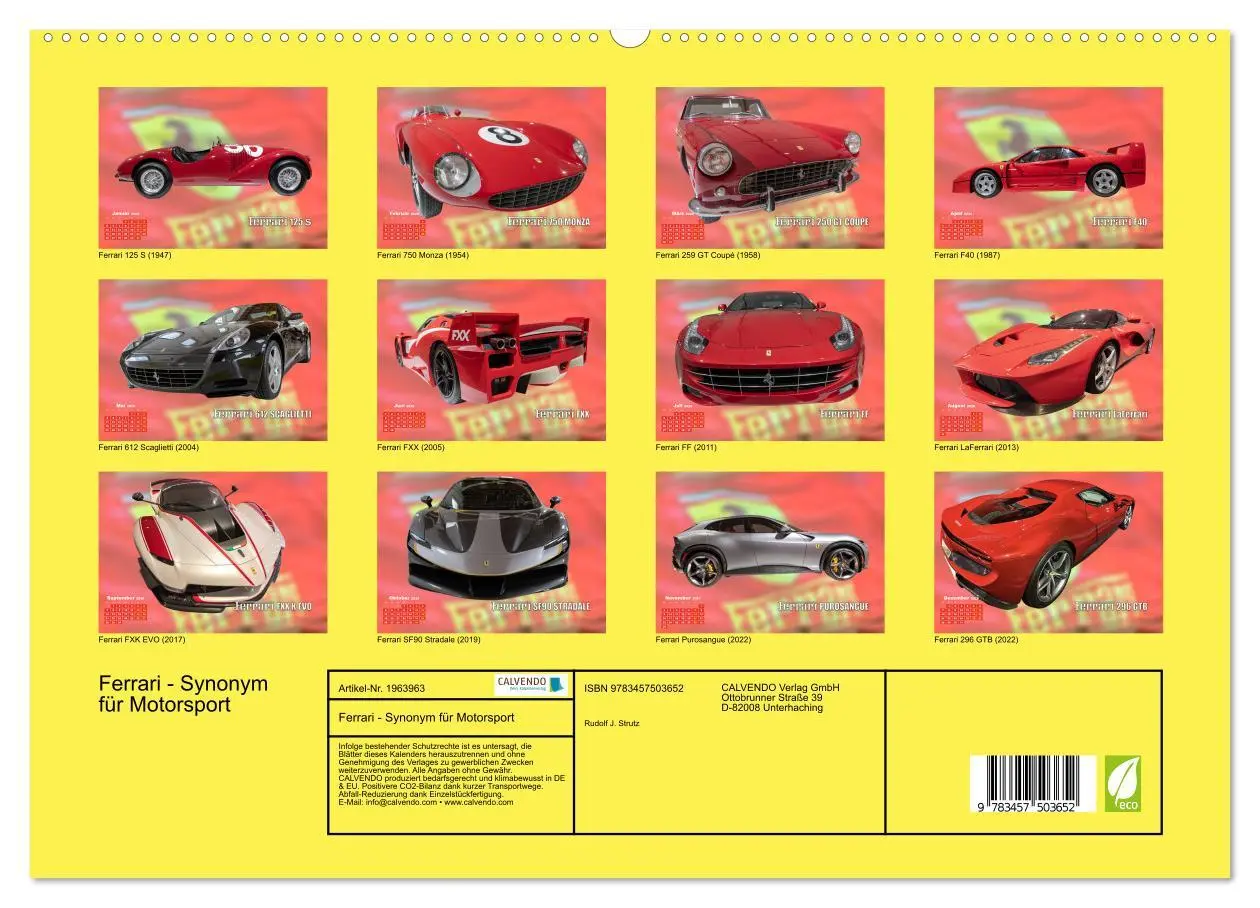 Bild: 9783457503652 | Ferrari - Synonym für Motorsport (hochwertiger Premium Wandkalender...