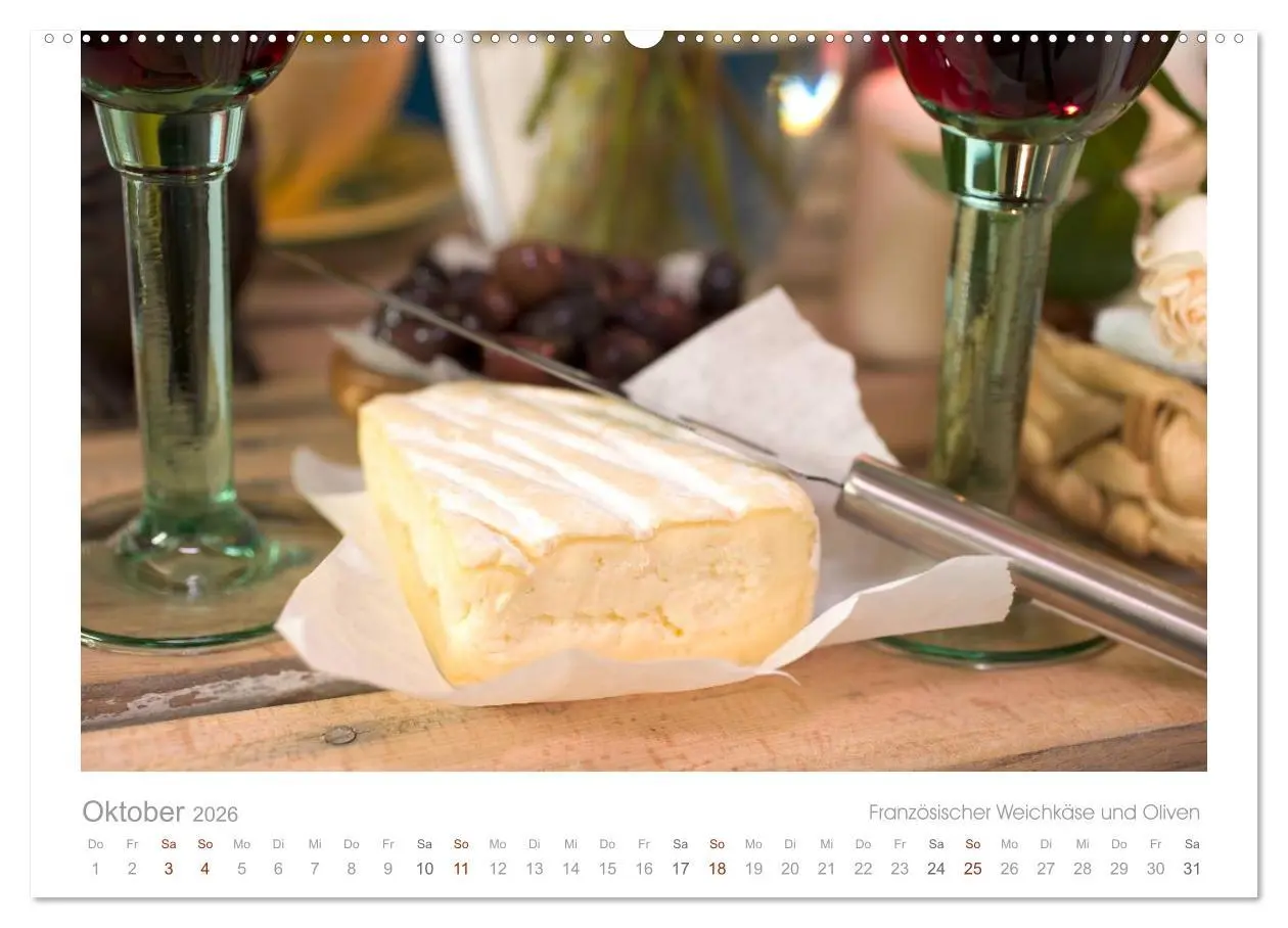 Bild: 9783516073652 | Der Käsekalender Edel und lecker (hochwertiger Premium Wandkalender...