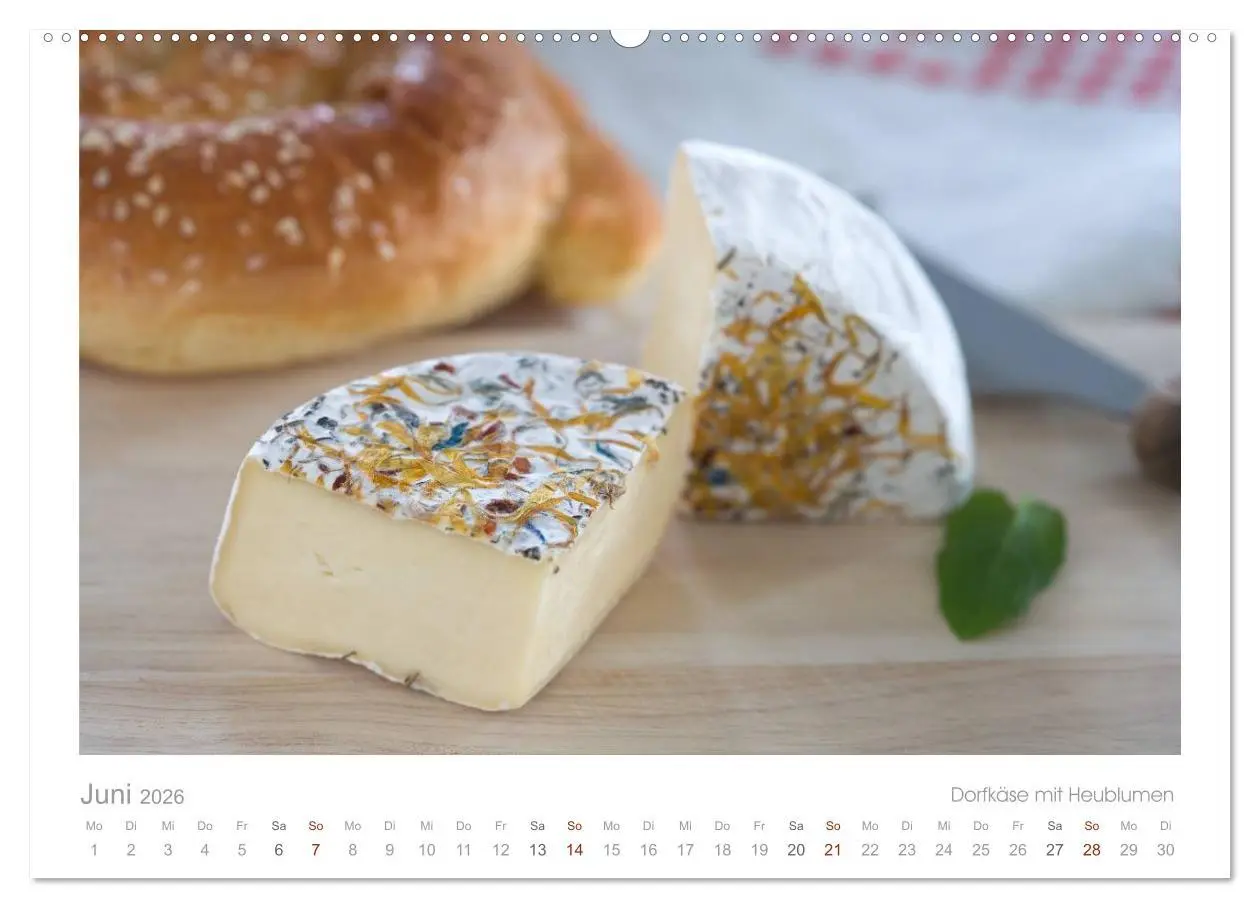 Bild: 9783516073652 | Der Käsekalender Edel und lecker (hochwertiger Premium Wandkalender...