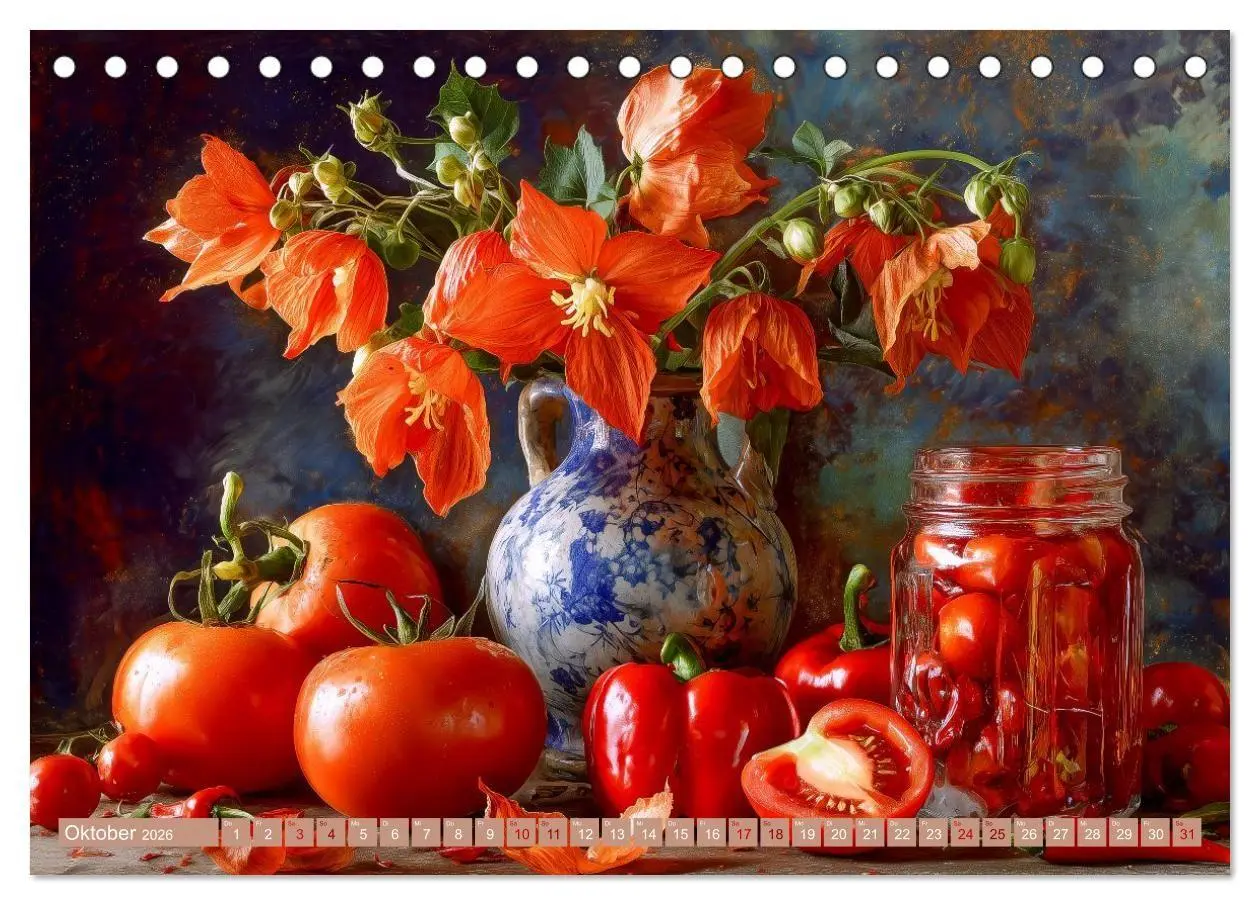 Bild: 9783516693652 | Bloom und Bite. KI mixt Blumen, Obst und Gemüse (Tischkalender 2026...