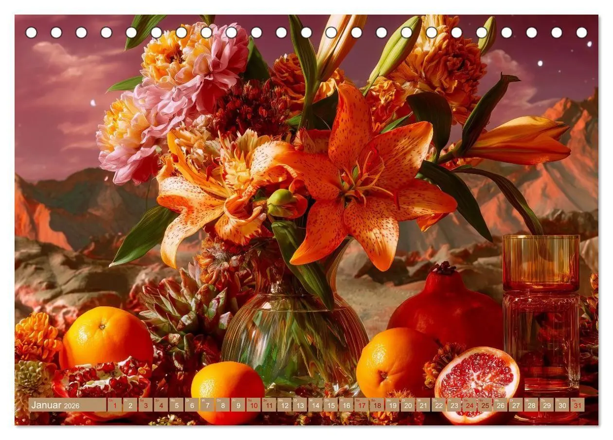 Bild: 9783516693652 | Bloom und Bite. KI mixt Blumen, Obst und Gemüse (Tischkalender 2026...