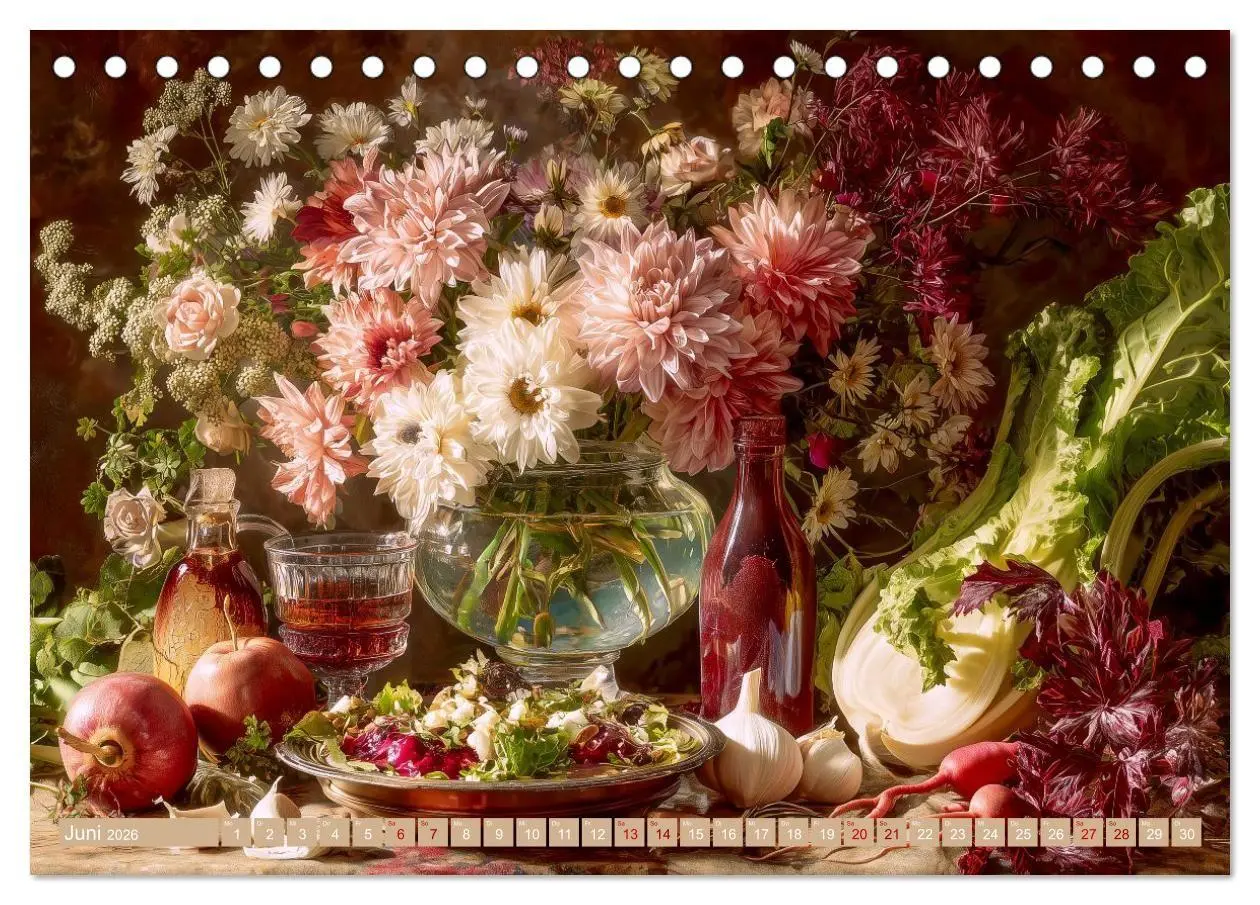 Bild: 9783516693652 | Bloom und Bite. KI mixt Blumen, Obst und Gemüse (Tischkalender 2026...