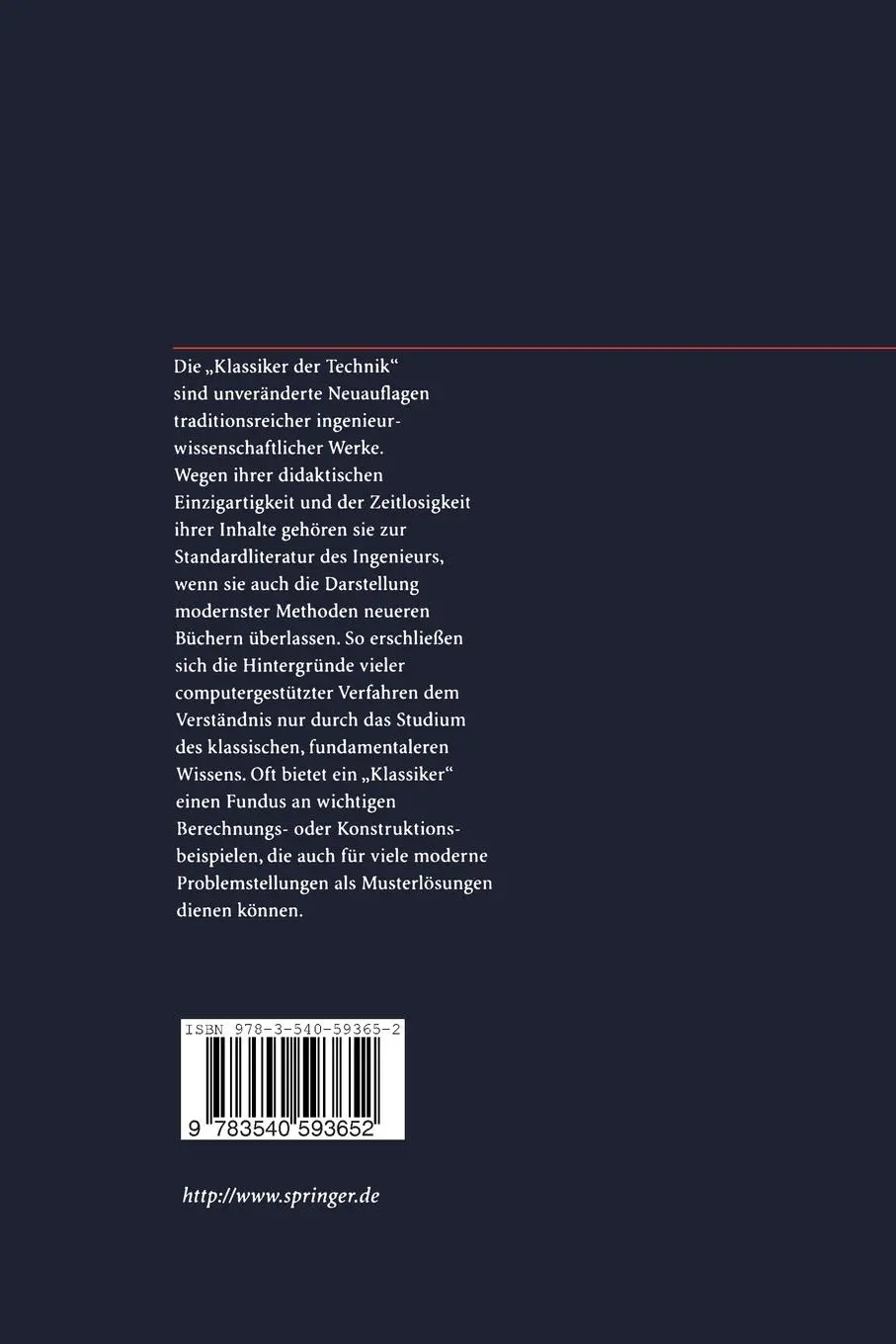 Rückseite: 9783540593652 | Schnitt-, Stanz- und Ziehwerkzeuge | G. Oehler (u. a.) | Taschenbuch