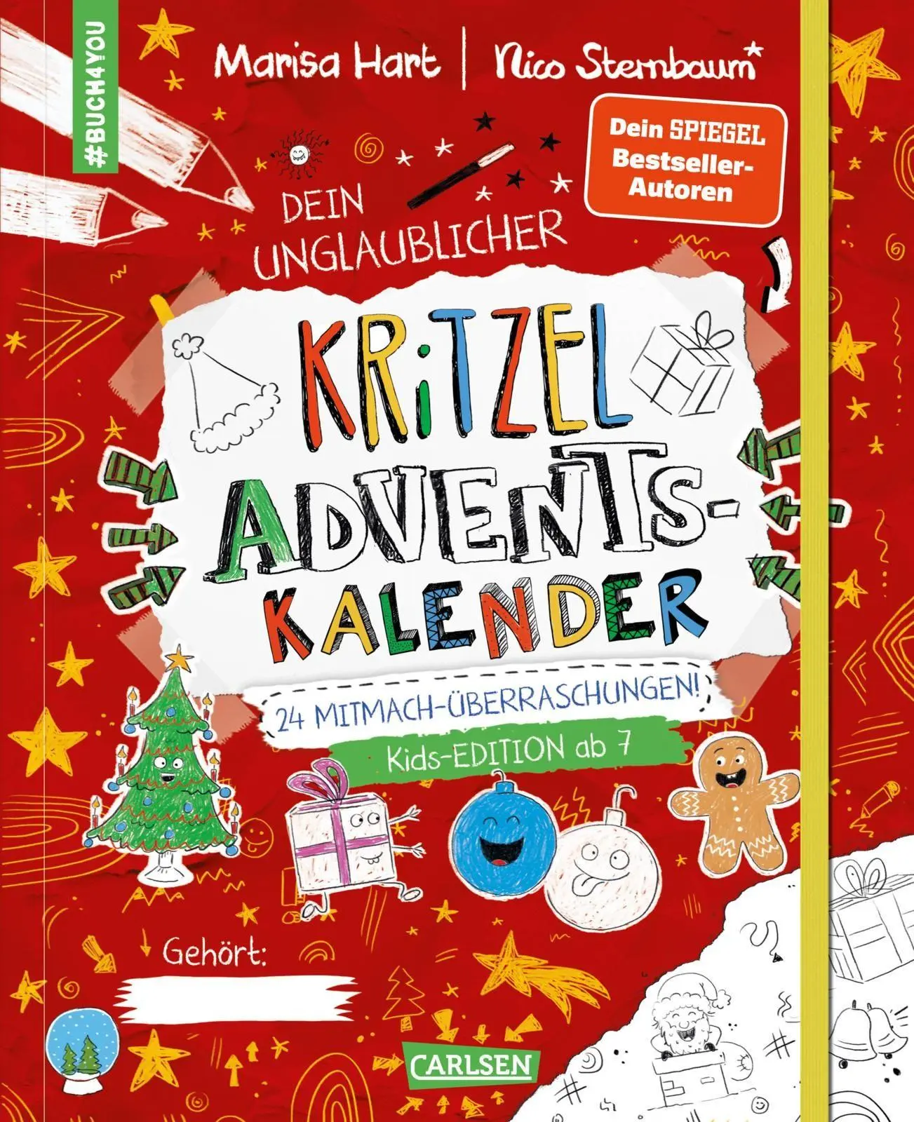 Cover: 9783551173652 | #buch4you: Kritzel-Mitmach-Adventskalender | Marisa Hart (u. a.)