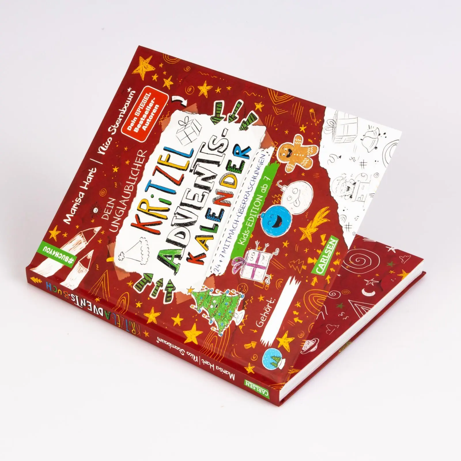 Bild: 9783551173652 | #buch4you: Kritzel-Mitmach-Adventskalender | Marisa Hart (u. a.)
