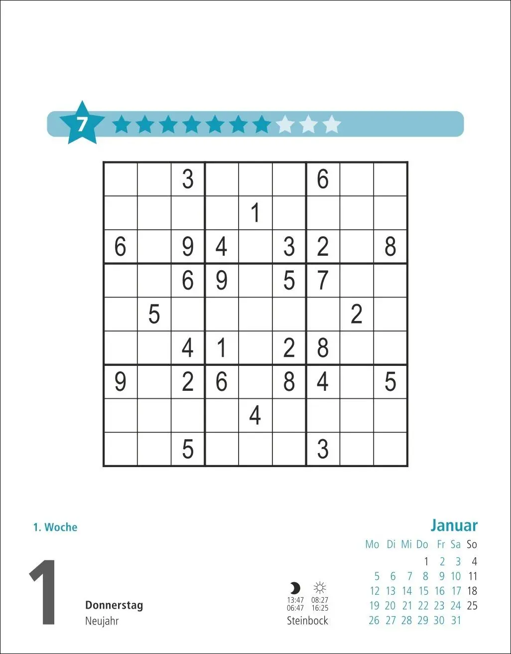 Bild: 9783756413652 | Stefan Heine Sudoku schwierig Tagesabreißkalender 2026 | Stefan Heine