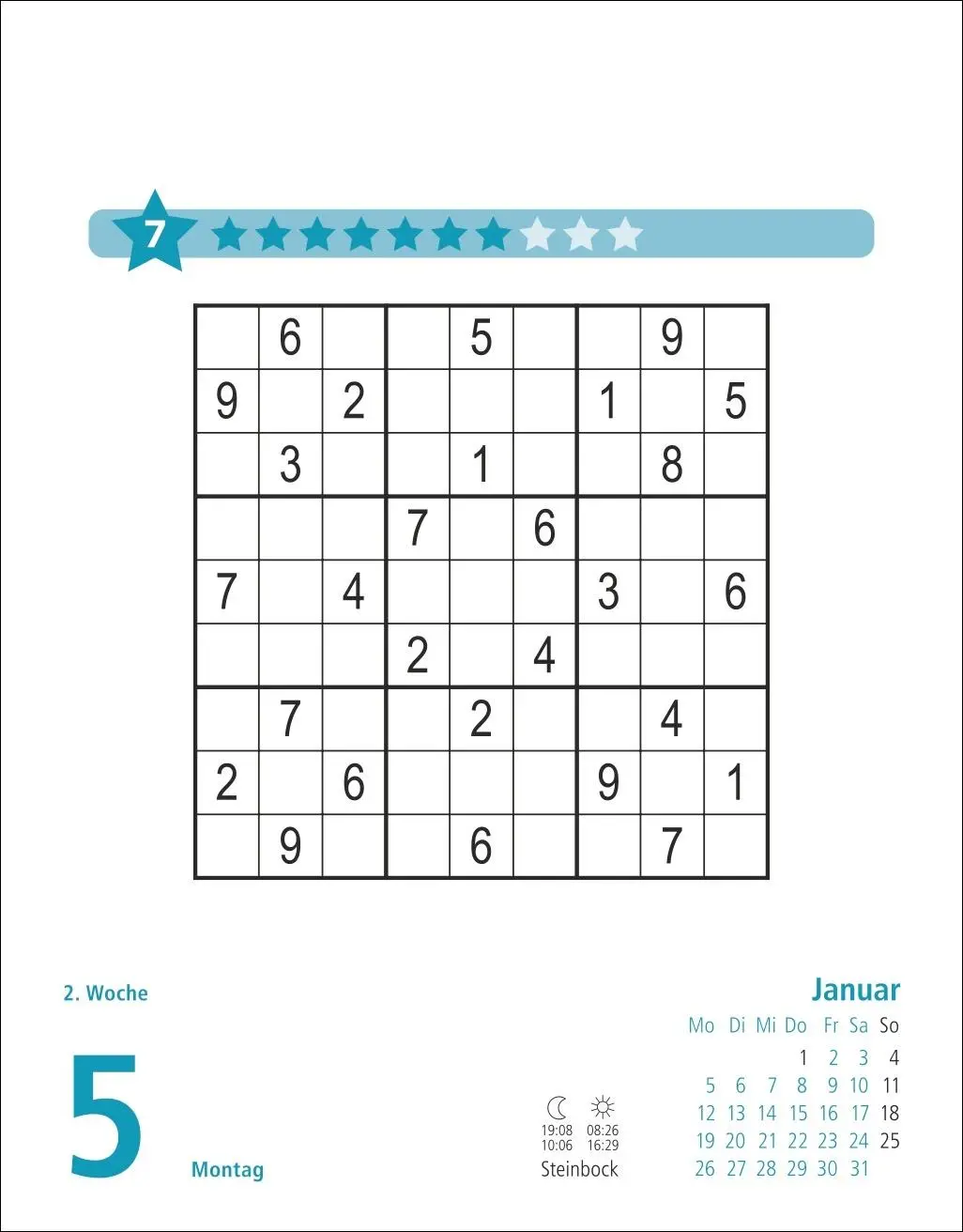 Bild: 9783756413652 | Stefan Heine Sudoku schwierig Tagesabreißkalender 2026 | Stefan Heine