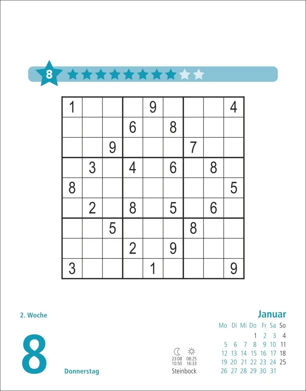 Bild: 9783756413652 | Stefan Heine Sudoku schwierig Tagesabreißkalender 2026 | Stefan Heine