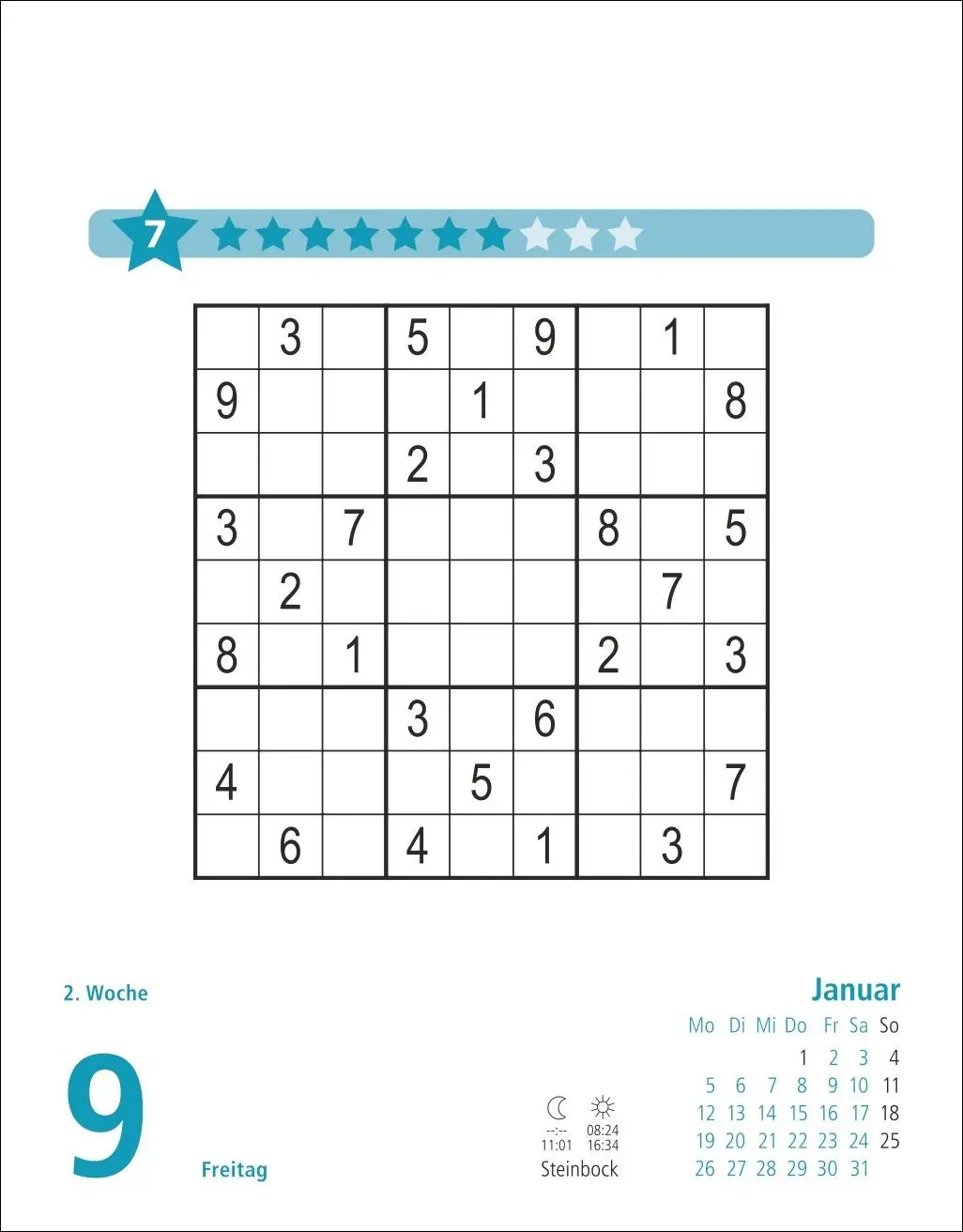 Bild: 9783756413652 | Stefan Heine Sudoku schwierig Tagesabreißkalender 2026 | Stefan Heine