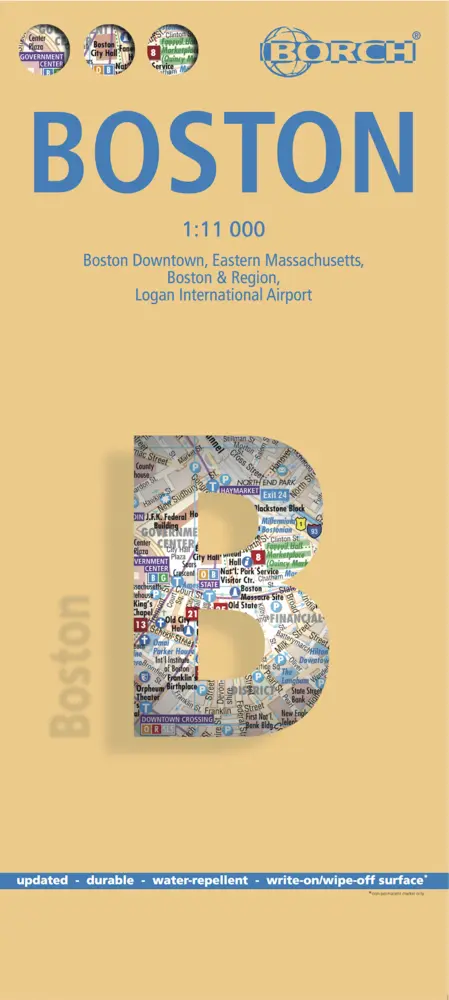 Cover: 9783866093652 | Borch Map Boston | (Land-)Karte | Mehrfarbendruck. Gefalzt | 2 S.