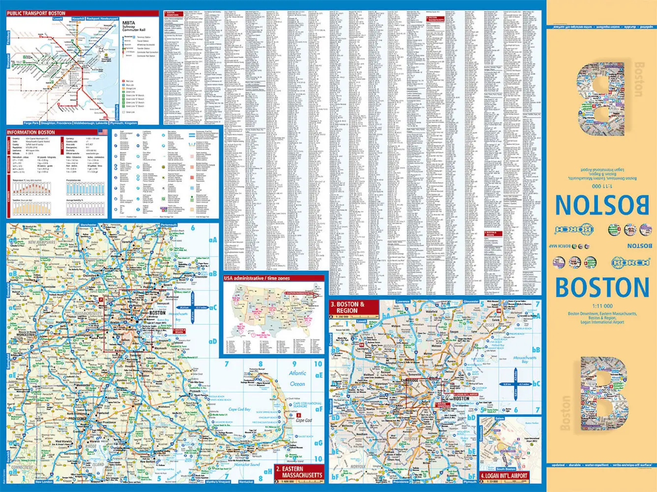 Bild: 9783866093652 | Borch Map Boston | (Land-)Karte | Mehrfarbendruck. Gefalzt | 2 S.