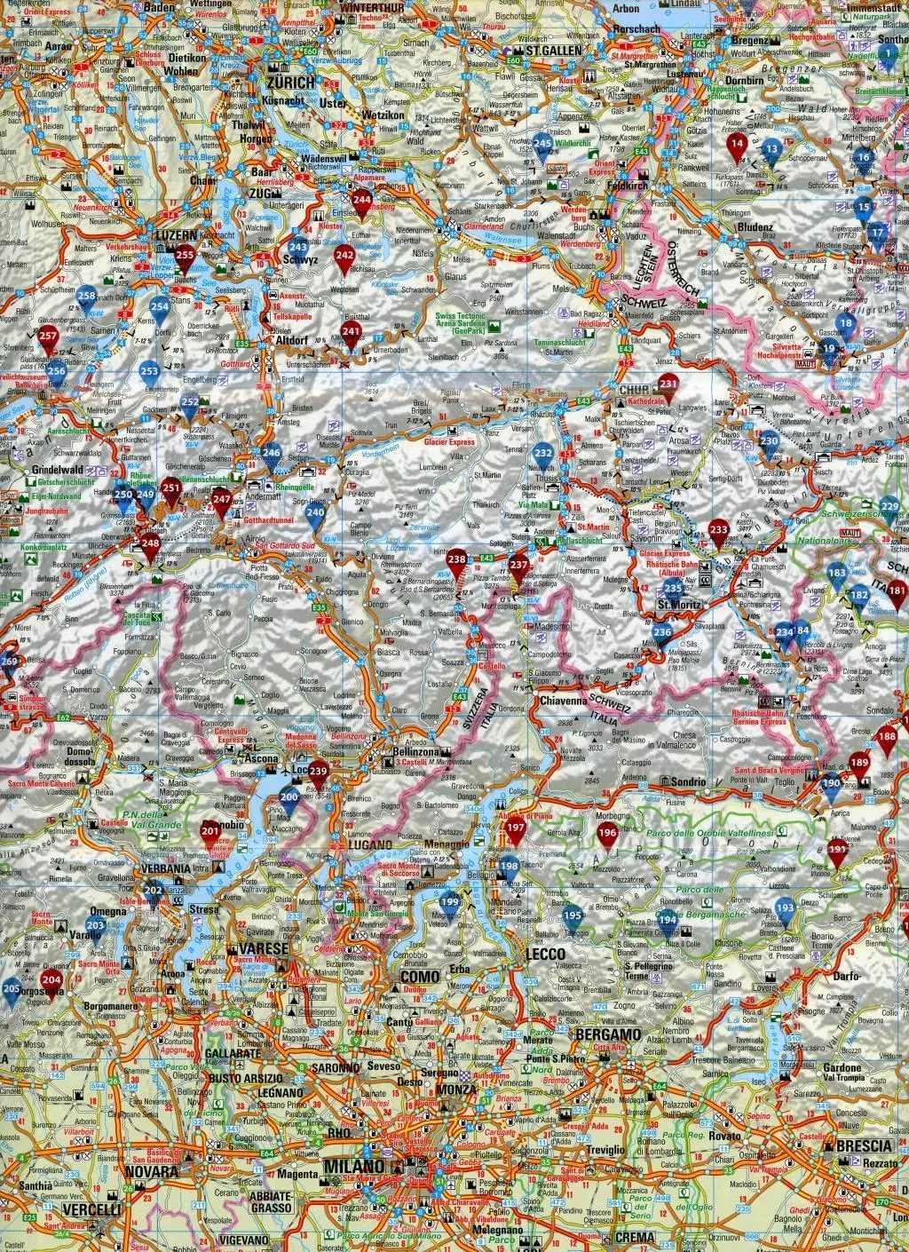 Bild: 9783937063652 | FolyMaps Alpenpässe 1:800 000 Spezialkarte | Bikerbetten | Deutsch