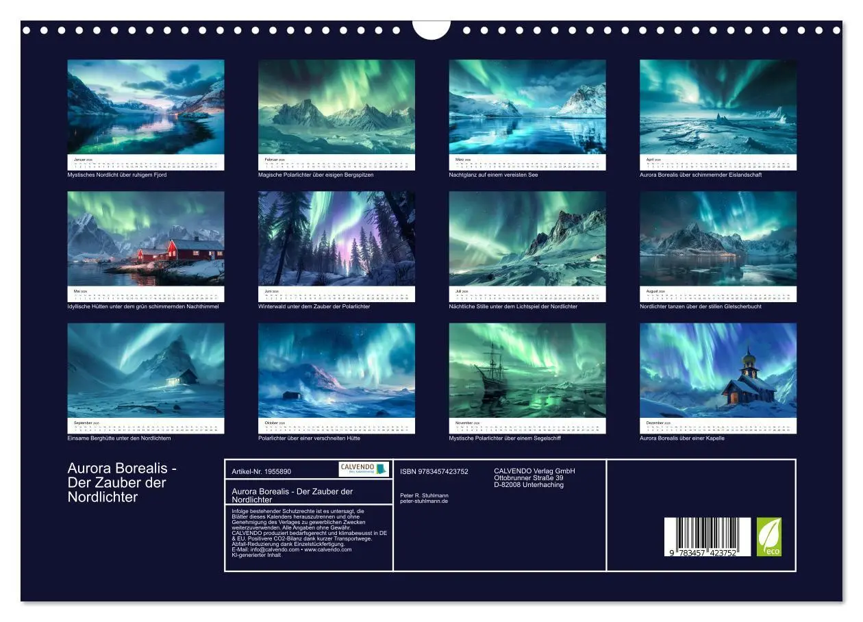 Bild: 9783457423752 | Aurora Borealis - Der Zauber der Nordlichter (Wandkalender 2026 DIN...