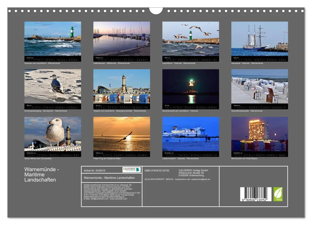 Bild: 9783516133752 | Warnemünde - Maritime Landschaften (Wandkalender 2026 DIN A3 quer),...