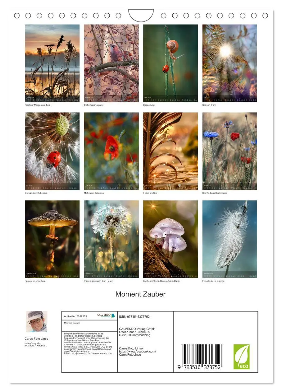 Bild: 9783516373752 | Moment Zauber (Wandkalender 2026 DIN A4 hoch), CALVENDO Monatskalender
