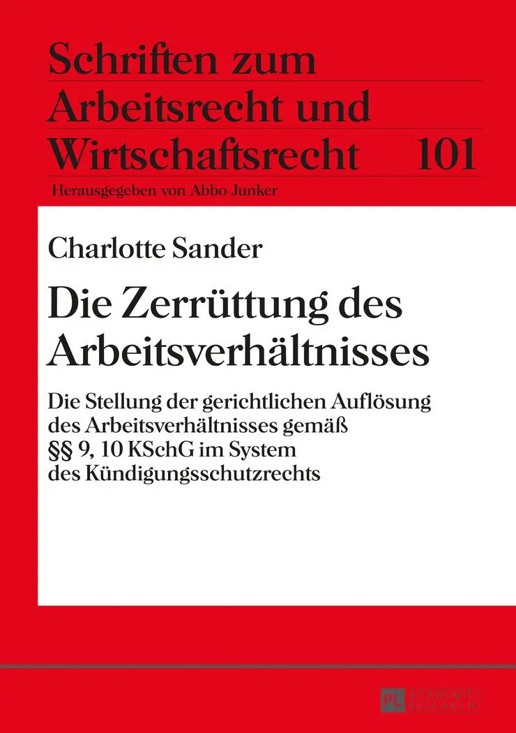 Cover: 9783631663752 | Die Zerrüttung des Arbeitsverhältnisses | Charlotte Sander | Buch