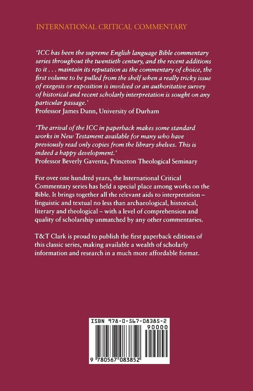 Rückseite: 9780567083852 | Acts | Volume 1: 1-14 | C. K. Barrett | Taschenbuch | Englisch | 2004
