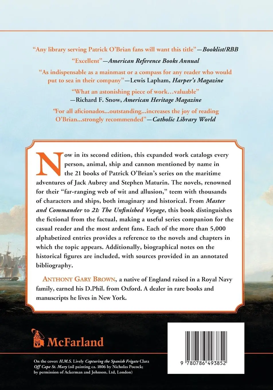 Rückseite: 9780786493852 | The Patrick O'Brian Muster Book | Anthony Gary Brown | Taschenbuch