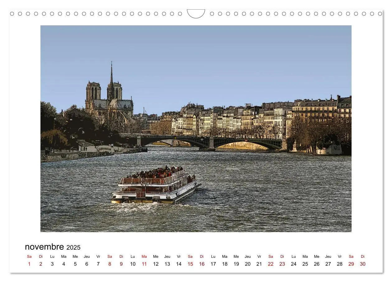 Bild: 9781325943852 | Notre-Dame de Paris en Cartoon (Calendrier mural 2025 DIN A3...