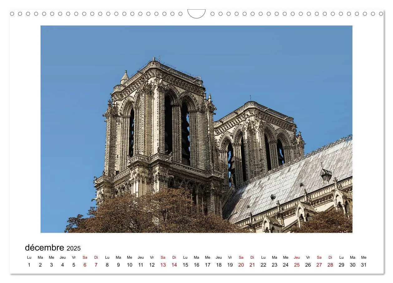 Bild: 9781325943852 | Notre-Dame de Paris en Cartoon (Calendrier mural 2025 DIN A3...