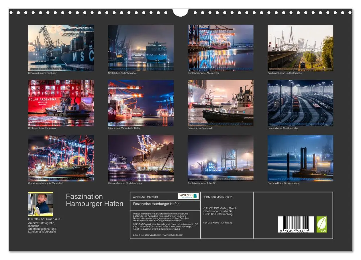 Bild: 9783457583852 | Faszination Hamburger Hafen (Wandkalender 2026 DIN A3 quer),...
