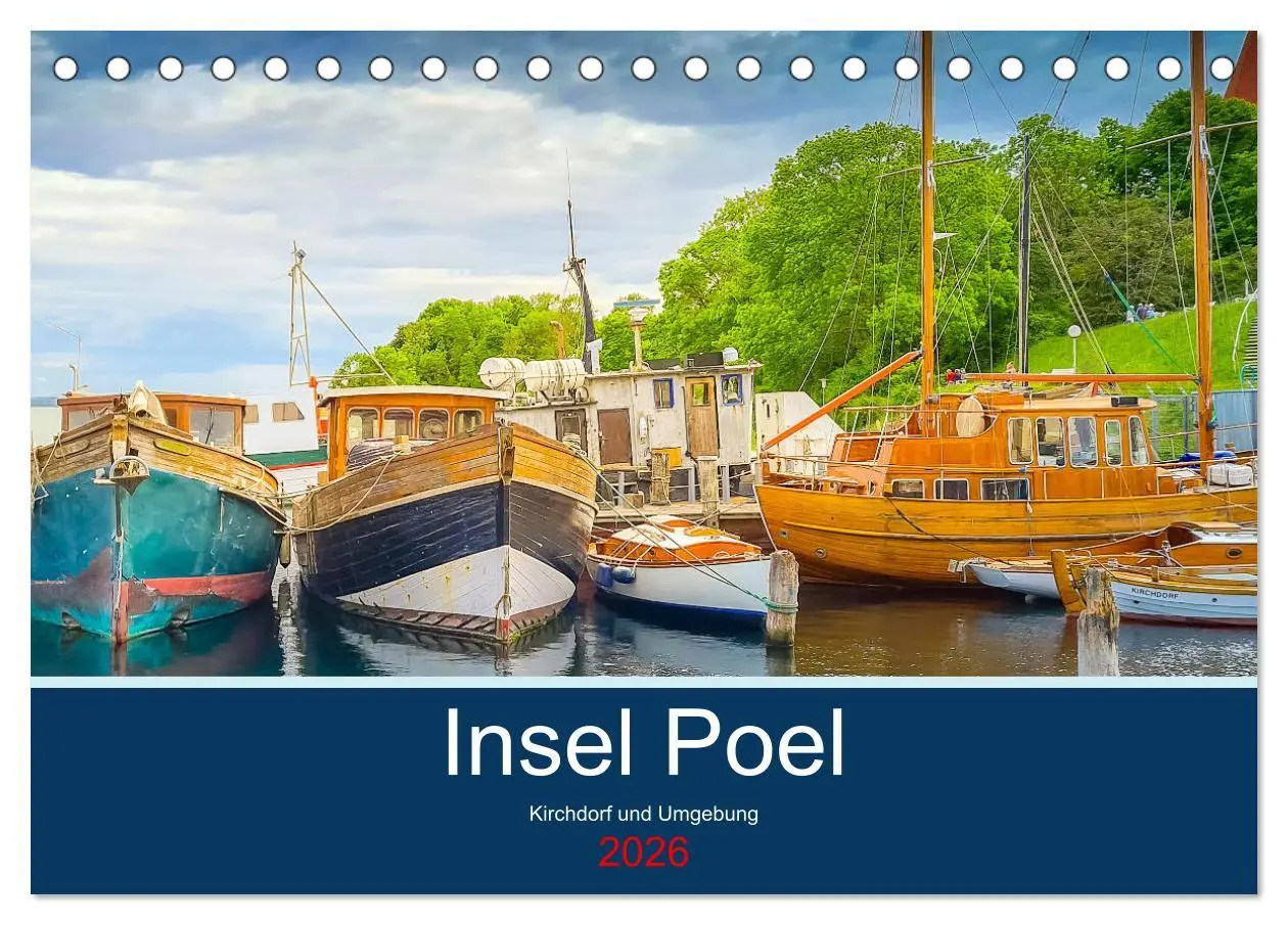 Cover: 9783457653852 | Insel Poel Kirchdorf und Umgebung (Tischkalender 2026 DIN A5 quer),...