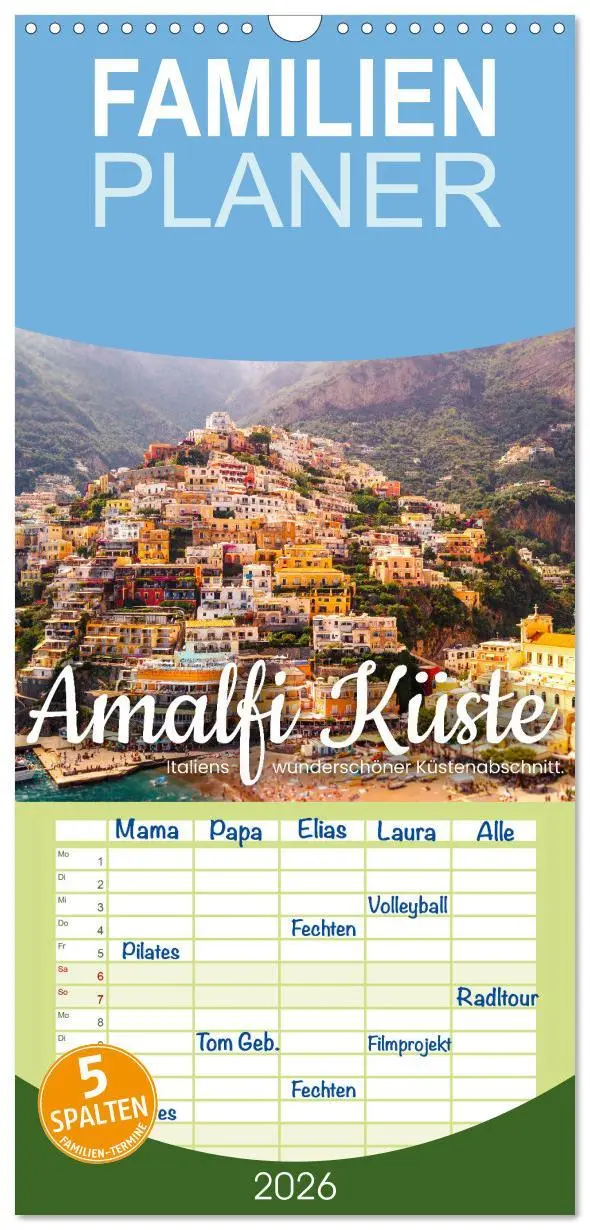 Cover: 9783516503852 | Familienplaner 2026 - Amalfi Küste - Italiens wunderschöner...