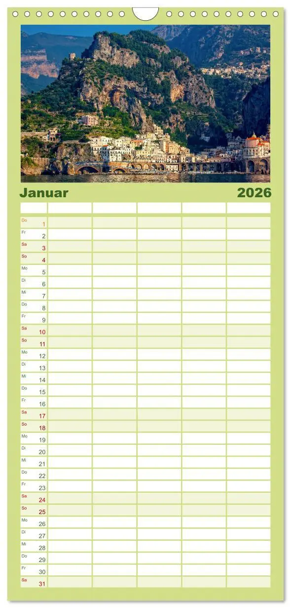 Bild: 9783516503852 | Familienplaner 2026 - Amalfi Küste - Italiens wunderschöner...