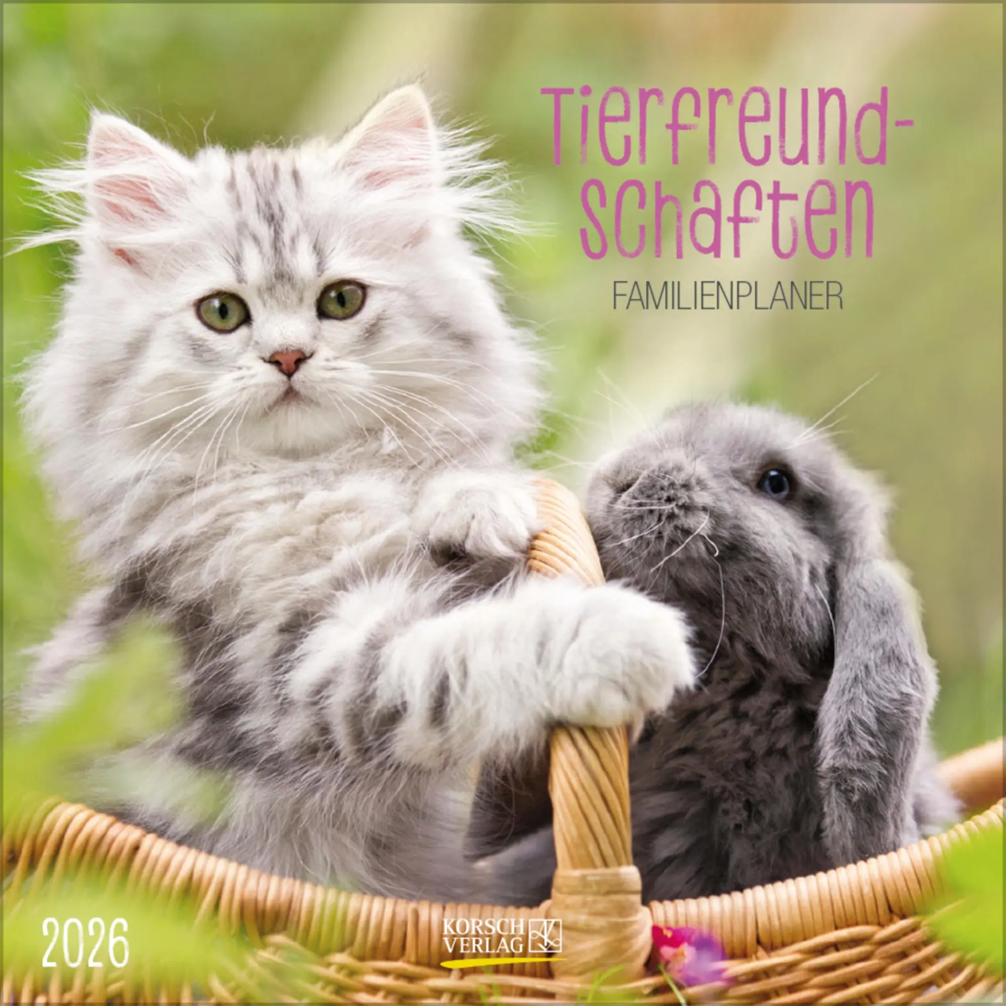Cover: 9783731883852 | Tierfreundschaften - Familientimer 2026 | Verlag Korsch | Kalender