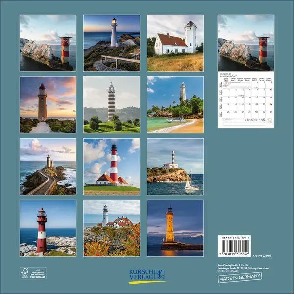 Bild: 9783819303852 | Leuchttürme 2027 | Verlag Korsch | Kalender | 13 S. | Deutsch | 2027