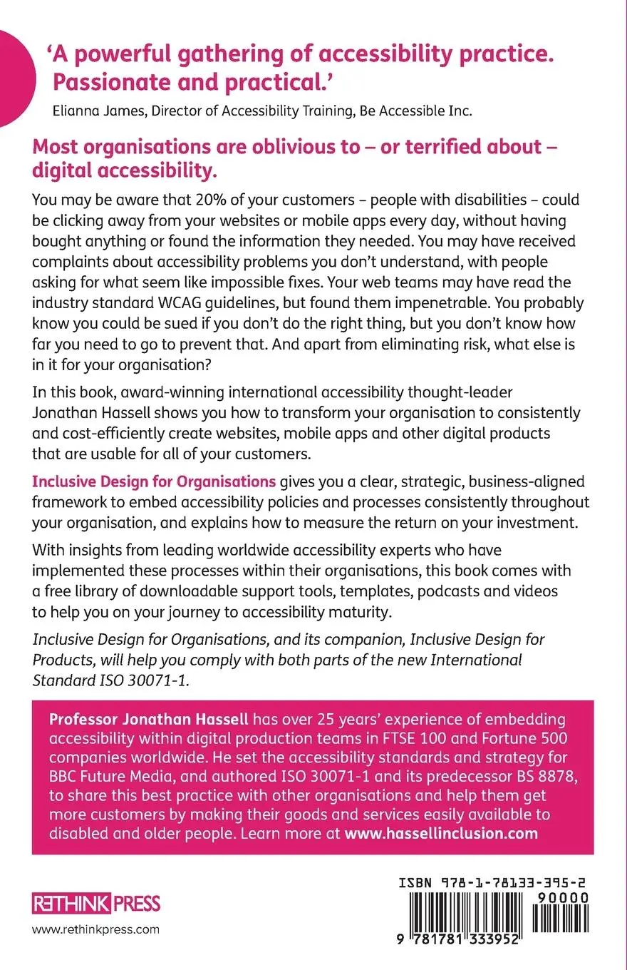 Rückseite: 9781781333952 | Inclusive Design for Organisations | Jonathan Hassell | Taschenbuch