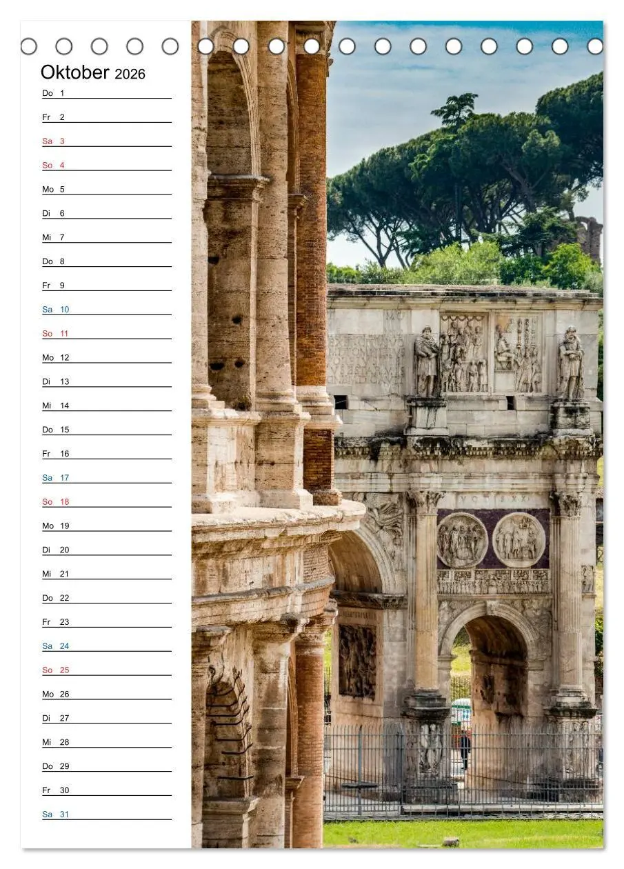Bild: 9783516423952 | Antikes Rom (Tischkalender 2026 DIN A5 hoch), CALVENDO Monatskalender