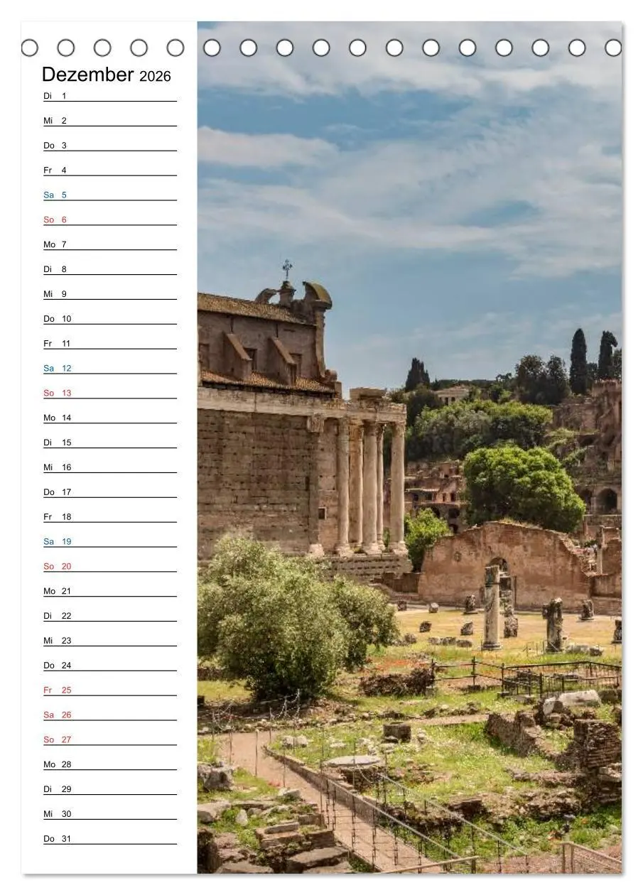 Bild: 9783516423952 | Antikes Rom (Tischkalender 2026 DIN A5 hoch), CALVENDO Monatskalender