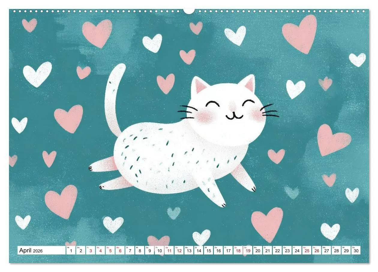 Bild: 9783516733952 | Gute Laune Katzen (Wandkalender 2026 DIN A2 quer), CALVENDO...