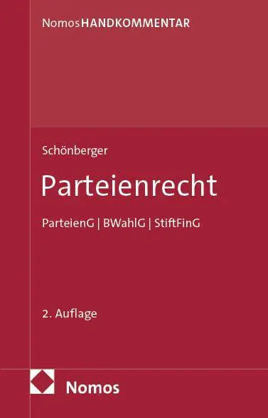 Schönberger, Sophie: Parteienrecht