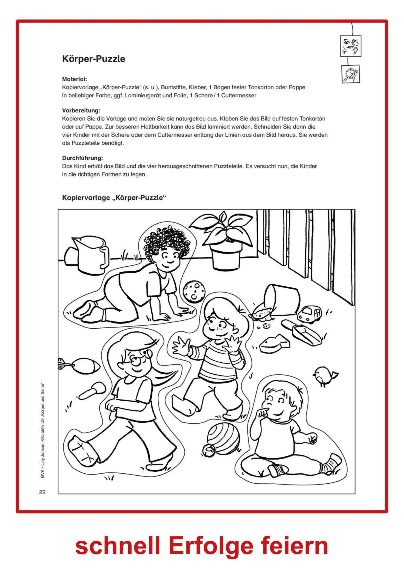 Bild: 9783965203952 | Kita aktiv U3 Körper und Sinne | Ideen für die frühkindliche Bildung