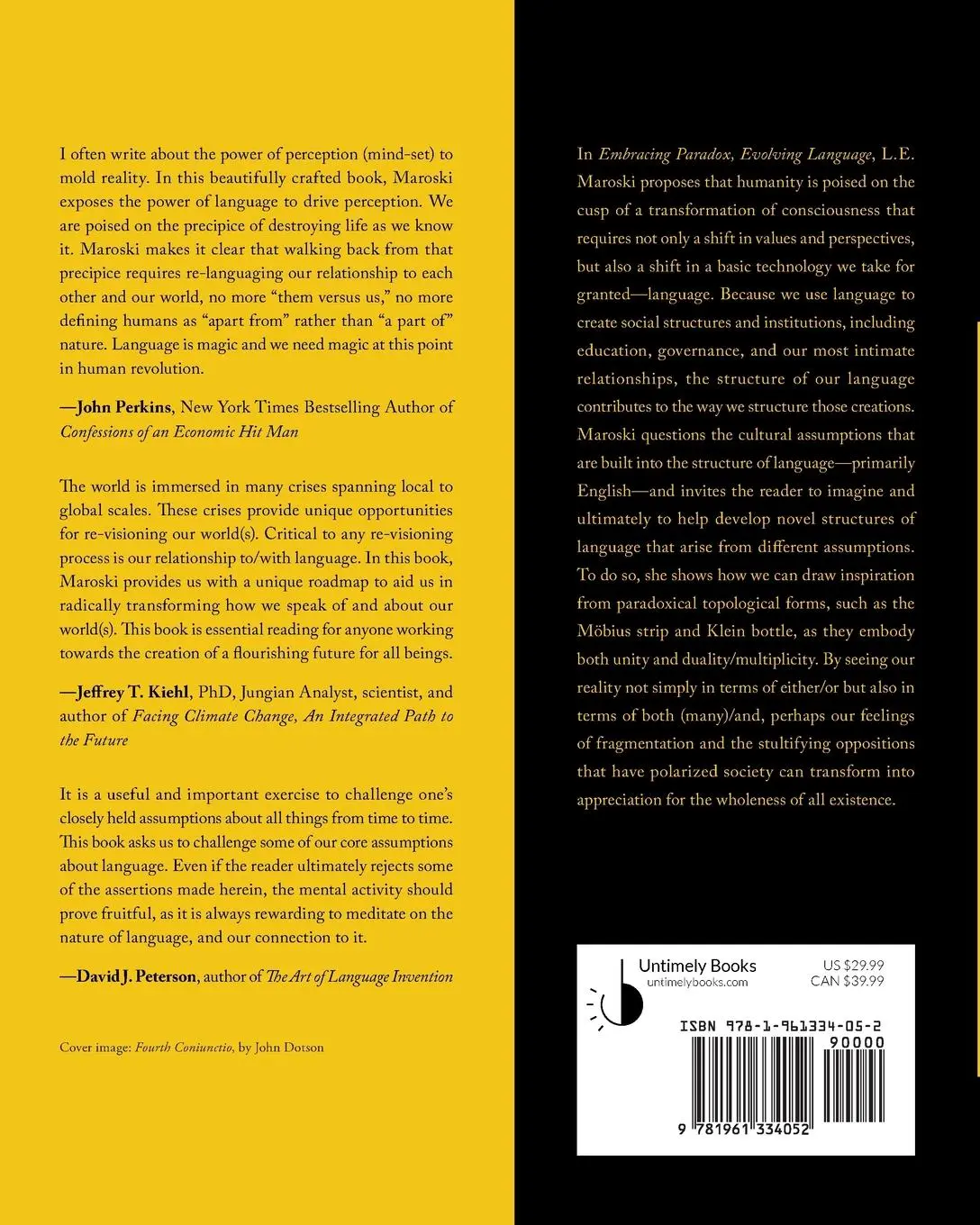 Rückseite: 9781961334052 | Embracing Paradox, Evolving Language | L. E. Maroski | Taschenbuch