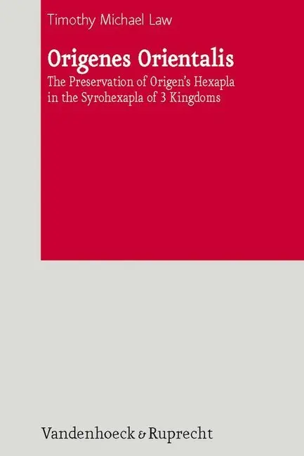 Cover: 9783525534052 | Origenes Orientalis | Timothy Michael Law | Buch | 383 S. | Englisch