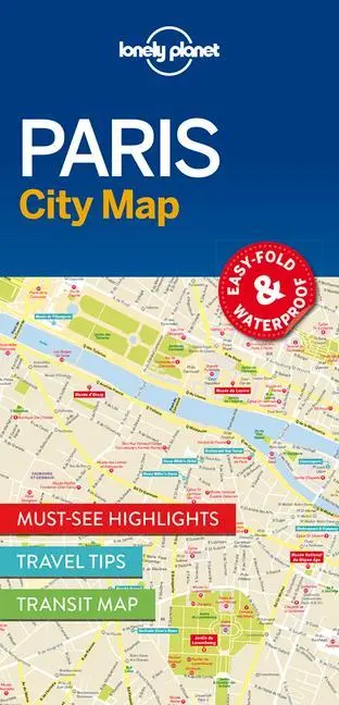 Cover: 9781786574152 | Lonely Planet Paris City Map | Lonely Planet | (Land-)Karte | Englisch